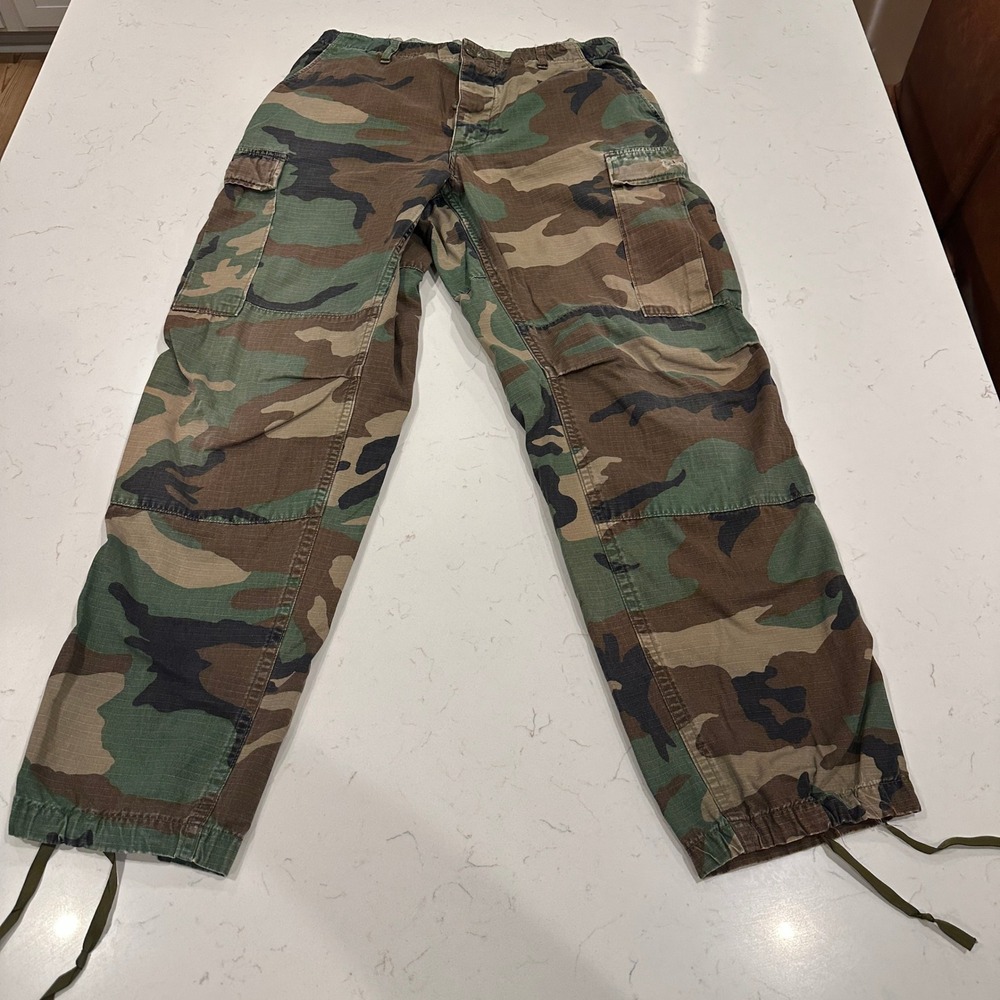 Vintage US Military M81 Woodland Camo BDU Cargo Pants 32x31 Army Combat Ripstop